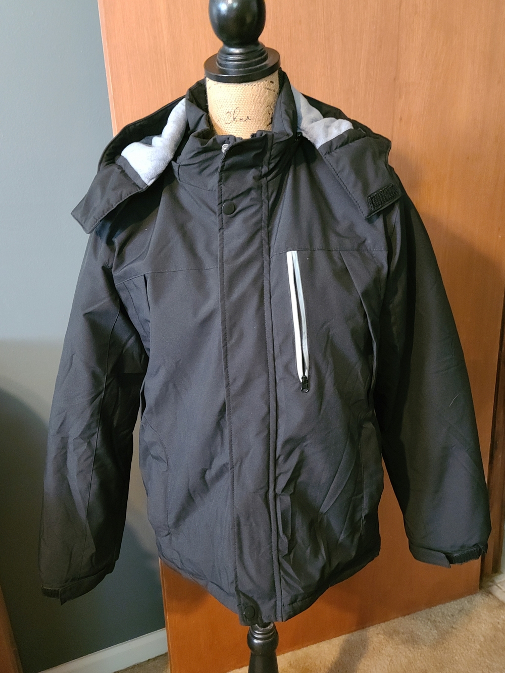 Kids Hooded Ski Jacket Extra Warm, Reflective Pocket